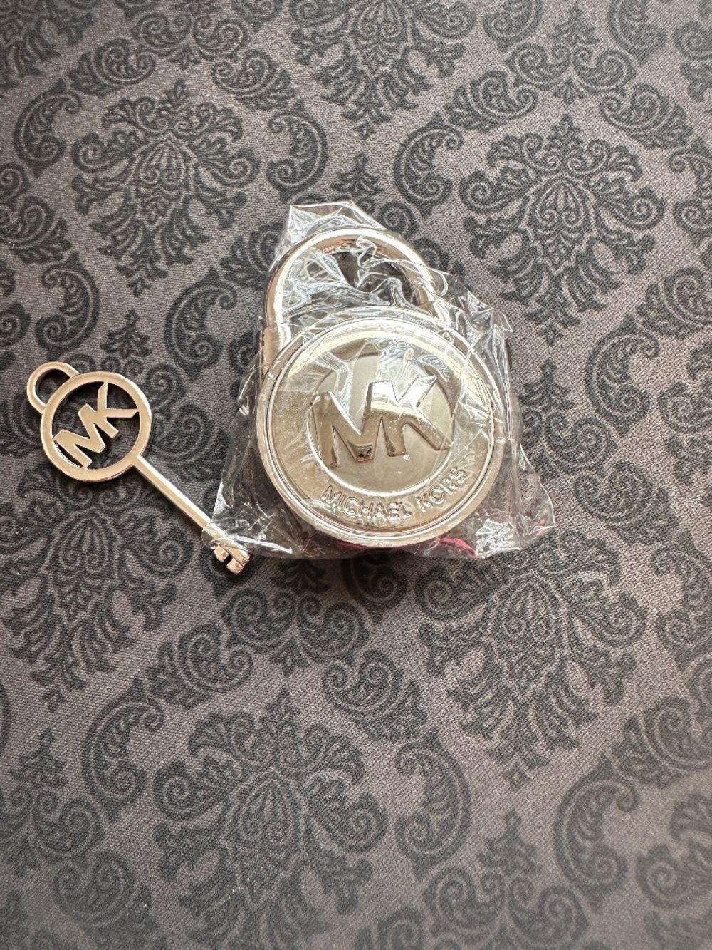 Michael Kors Silver MK Logo Handbag Lock & Key Replacement Hardware